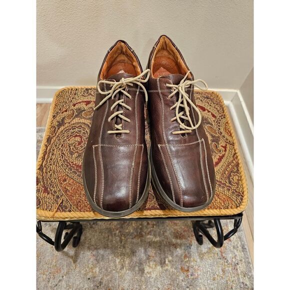 Johnston and Murphy Brown Leather Lace Up Oxfords Size 12 - Picture 1 of 8